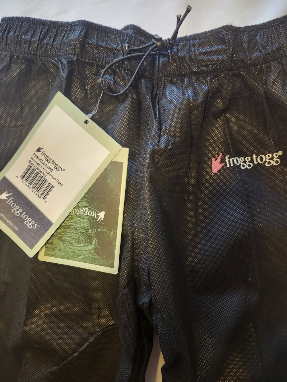 Womens FROGG TOGGS Black Waterproof Rain Pants Size MEDIUM - Picture 2 of 3